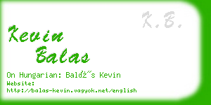 kevin balas business card